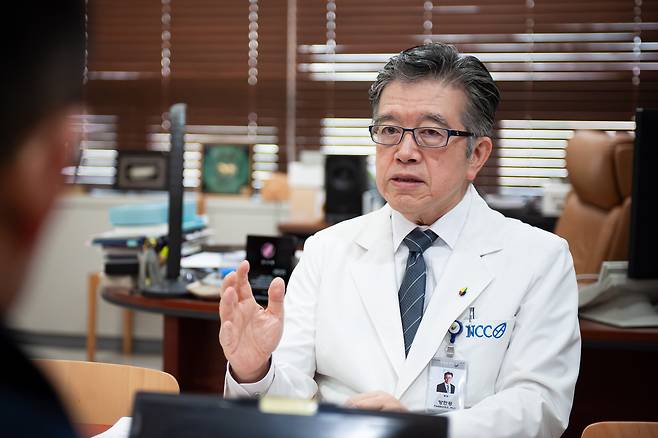 양한광 국립암센터 원장이 지난 26일 뉴스1과 인터뷰를 하고 있다.(국립암센터 제공)
