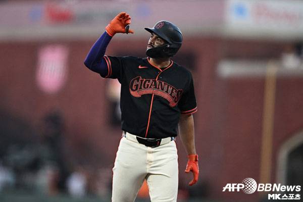 아다메스는 9회 안타로 출루한 이후 대주자 교체됐다. 사진(美 샌프란시스코)=ⓒAFPBBNews = News1