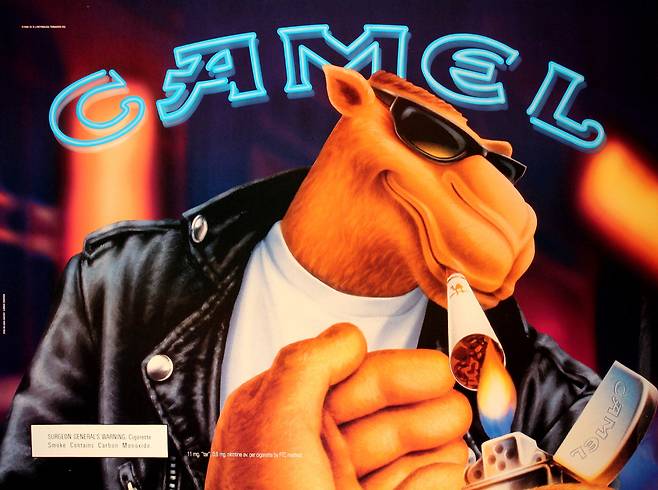 카멜 담배의 조 카멜 광고 그림. 사진 제공=스탠포드
