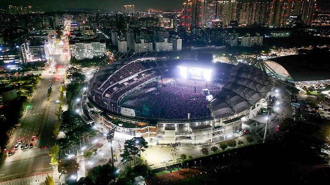 'BTS 월드투어 아리랑' 공연이 열릴 예정인 고양종합운동장 전경. 고양시 제공