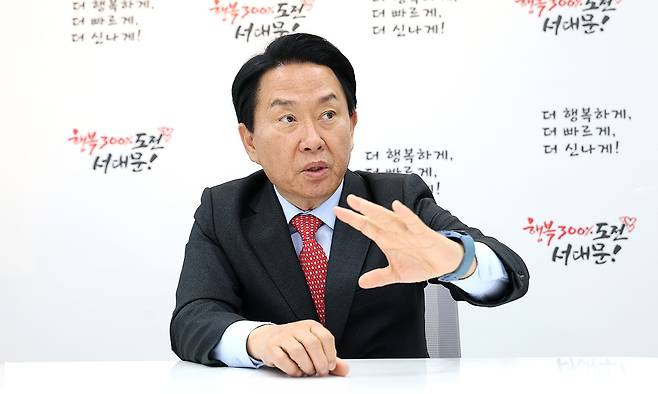 이성헌 서울 서대문구청장이 “서대문구 유권자들은 6·3 지방선거에서 제대로 일하는 사람을 선택할 것”이라며 재선 도전 의지를 밝히고 있다. 서대문구 제공