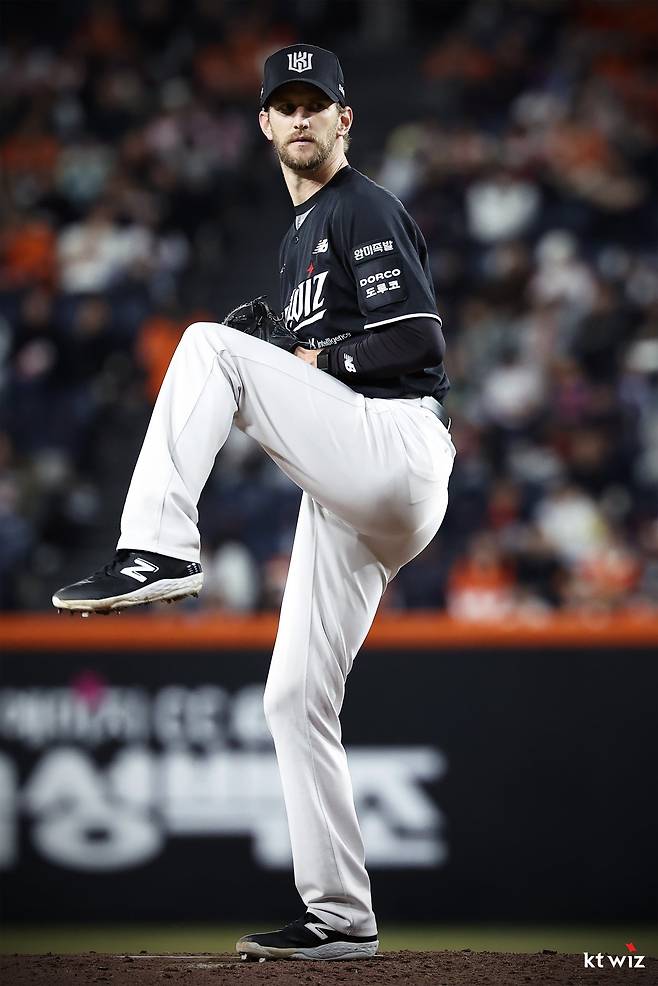 KT 외국인 투수 케일럽 보쉴리가 31일 대전한화생명볼파크서 열린 한화전서 역투하고 있다. 사진제공|KT 위즈