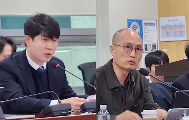 조효진 연세대 교수(왼쪽)는 가장 시급한 축으로 인재 양성을 꼽았다. 윤두식 이로운앤컴퍼니 대표(국가AI전략위원회 국방 및 안보분과 위원)는 산업 생태계의 체급 자체를 키워야 한다고 강조했다. (사진=테크42)