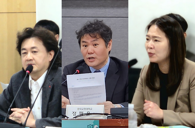 (왼쪽부터) 곽진 아주대 교수, 정필운 한국교원대 교수, 지은경 과기정통부 과장. 곽진 아주대 교수는 기술 관점에서 ‘AI를 위한 보안’과 ‘AI를 활용한 보안’을 더는 분리해서 볼 수 없는 단계에 들어섰다고 짚었다. 정필운 한국교원대 교수는 정보보안 문제를 기본권의 언어로 재구성해야 한다고 제안했다. 지은경 과기정통부 정보보호기획과장은 AI를 활용한 선제 대응과 초동 대응 고도화가 중요해졌다고 진단했다. (사진=테크42)