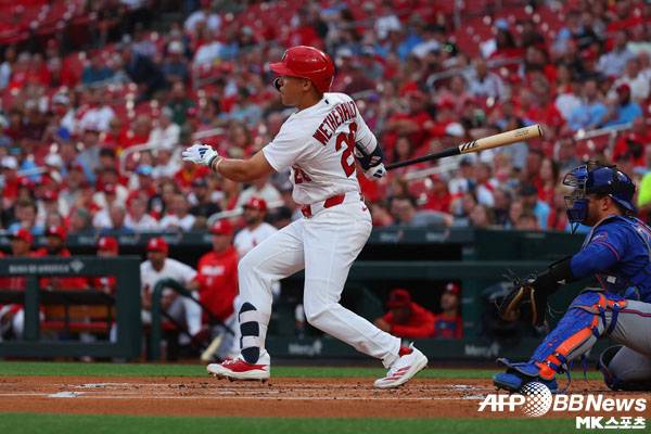 웨더홀트는 이날 2안타 기록했다. 사진(美 세인트루이스)=ⓒAFPBBNews = News1