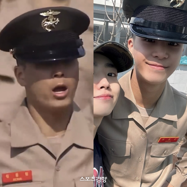 해병대에 입대한 가수 정동원.