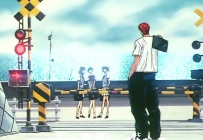 애니메이션 '슬램덩크' 배경이 된 가마쿠라코코마에역 앞./ 슬램덩크