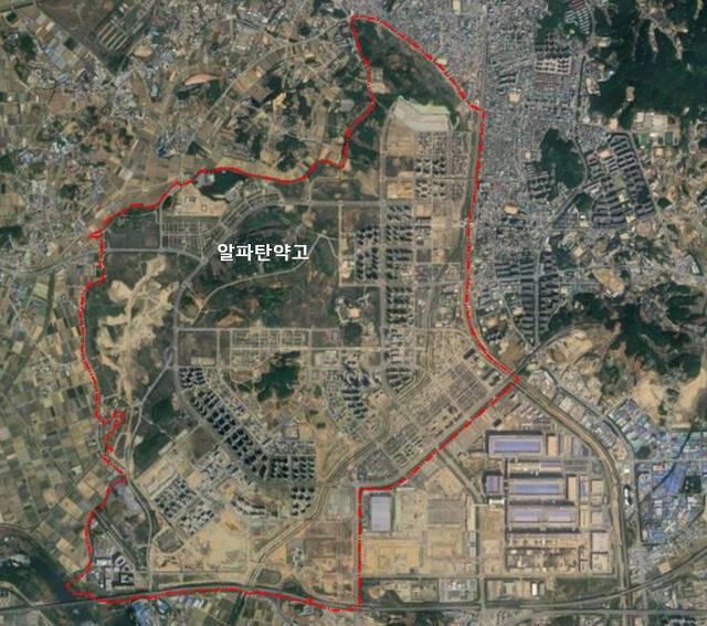 평택고덕국제화계획지구 위성사진. 한국토지주택공사(LH) 경기남부지역본부 제공