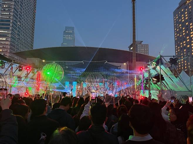 봉은사에서 열린 디제잉 파티 ‘야단법석’/사진=문서연 여행+ 기자