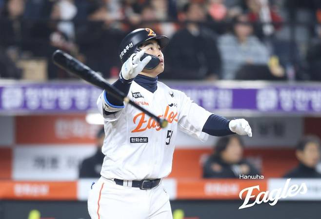 ▲ 문현빈의 손목 통증은 심각하지 않은 상태로, 6일까지 이틀을 쉰 뒤 상태를 다시 확인할 예정이다 ⓒ한화이글스