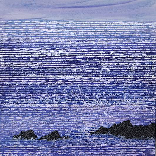 풍경 마주하다, 장지에 채색, 펄_2026