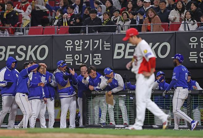 삼성 라이온즈는 7일 열린 KBO리그 광주 KIA 타이거즈전에서 10-3으로 역전승했다. (삼성 라이온즈 제공)