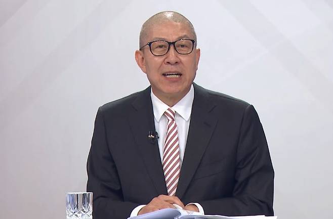 경선 토론 중인 박형준 시장. 국민의힘tv 캡처