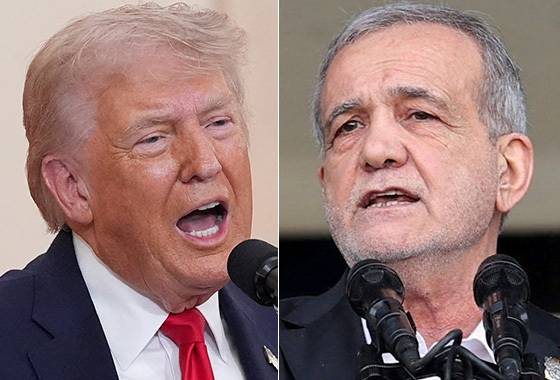 트럼프 미국 대통령(왼쪽)과 마수드 페제시키안 이란 대통령 ⓒ로이터=뉴스1.