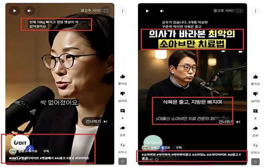 인공지능(AI)을 통해 생성한 가상인물을 활용한 광고 사례. 국무총리실