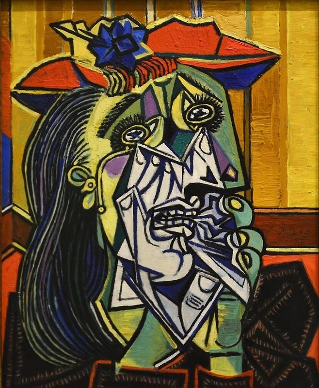 파블로 피카소, ‘우는 여인’, 1937, 캔버스에 유채, 61×50cm, 런던 테이트모던