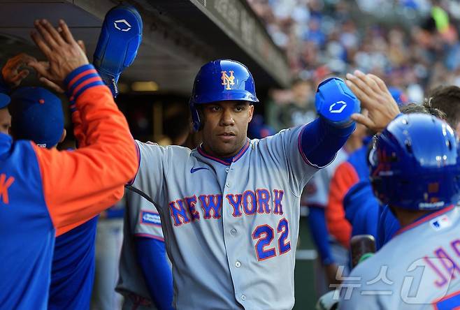 뉴욕 메츠의 후안 소토는 올해 메이저리그에서 가장 많은 연봉을 받는다. ⓒ AFP=뉴스1