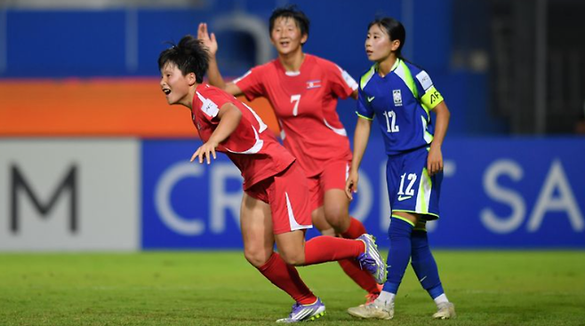 한국과 북한의 경기 모습. 출처 | AFC 홈페이지