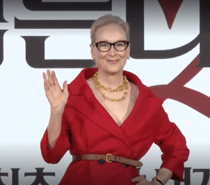 '악마는 프라다를 입는다2' 홍보를 위해 처음으로 한국을 찾은 메릴 스트립. 채널에이 화면 캡처