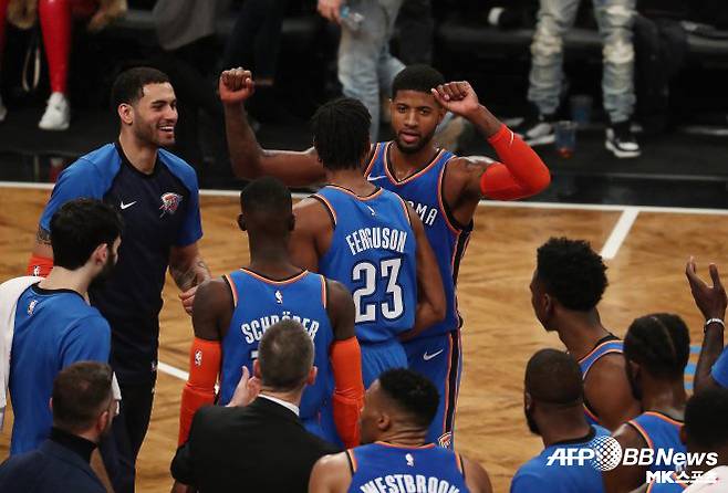 오클라호마시티 선더가 3시즌 연속 서부 콘퍼런스 1위에 올랐다. 사진=AFPBBNews=News1