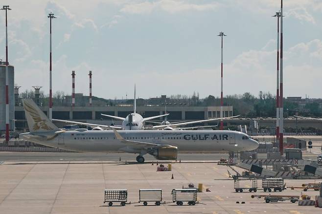 지난 3월13일(현지시간) 이탈리아 로마의 레오나르도 다빈치 국제공항 모습.AP뉴시스