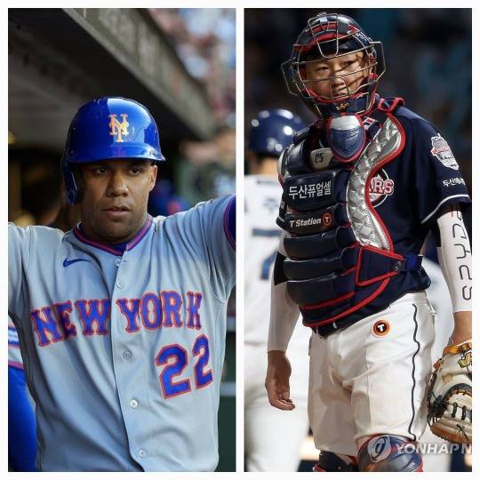 후안 소토(왼쪽)와 양의지