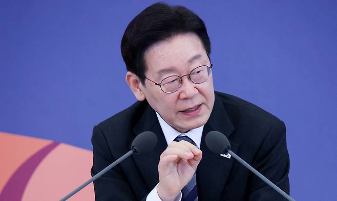 이재명 대통령이 지난 3월 18일 청와대에서 열린 자본시장 안정과 정상화 간담회에서 마무리 발언을 하고 있다. 연합뉴스