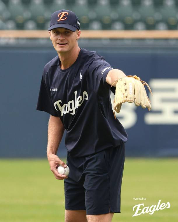 ▲ 12일 대전 KIA전에서 KBO리그 데뷔전을 가지는 잭 쿠싱 ⓒ한화이글스