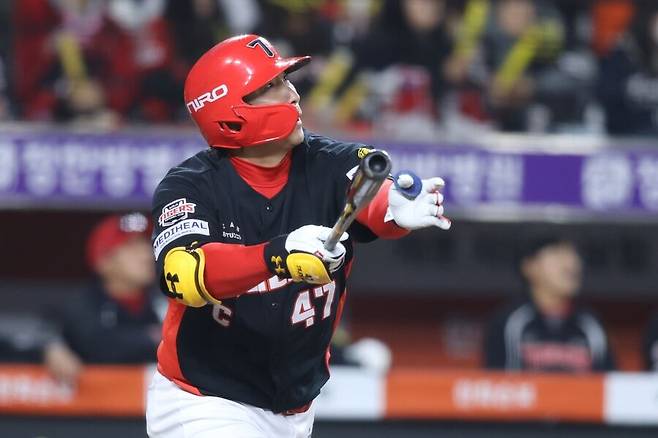 ▲ 역전 결승 투런포를 터뜨린 나성범 ⓒKIA타이거즈