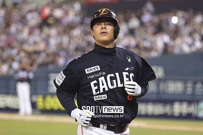 ▲ 떨어진 경기력이 언제쯤 반등할지 관심을 모으는 노시환 ⓒ곽혜미 기자