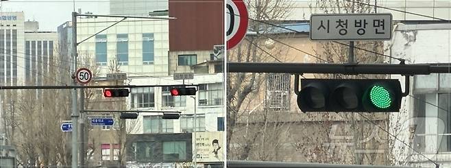 애플의 아이폰 17e 망원(왼쪽)과 아이폰 17프로 망원(오른쪽) 사진. 2026.04.11 ⓒ 뉴스1 김민수 기자