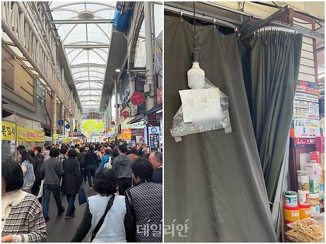 지역 경제의 상징인 서문시장에는 '임대' 팻말이 곳곳에 걸려 있어 냉랭한 경기를 실감케 했다. ⓒ 데일리안 김수현 기자