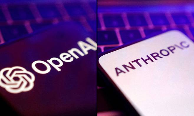 오픈AI (왼쪽), 앤트로픽 로고. 로이터연합뉴스