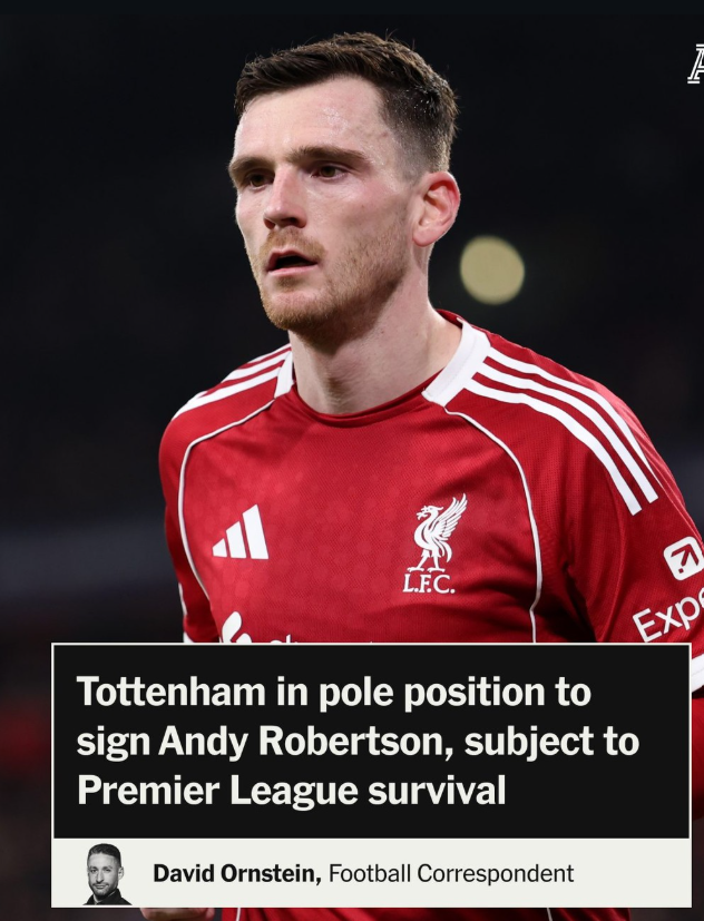 앤디 로버트슨. 데이비드 온스테인 SNS 캡처