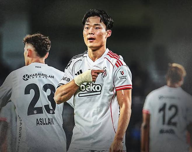 베식타시 공격수 오현규. /사진=베식타시 공식 SNS 갈무리