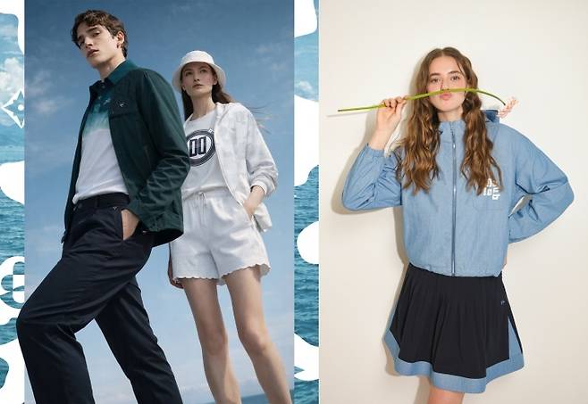 LF 닥스골프(왼쪽)와 더블플래그 화보(LF 제공)