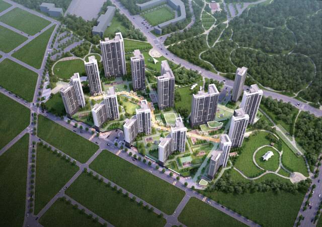 익산소라지구 N-1BL 블럭 단지 조감도. (디에이그룹엔지니어링종합건축사사무소 제공)