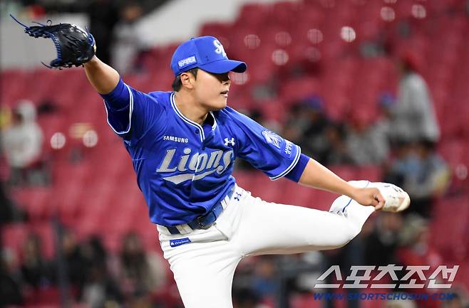 7일 광주 기아챔피언스필드에서 열린 KIA와 삼성의 경기. 삼성 이승민이 역투하고 있다. 광주=박재만 기자 pjm@sportschosun.com/2026.04.07/