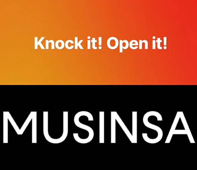 (왼쪽부터)노크잇과 무신사 CI.