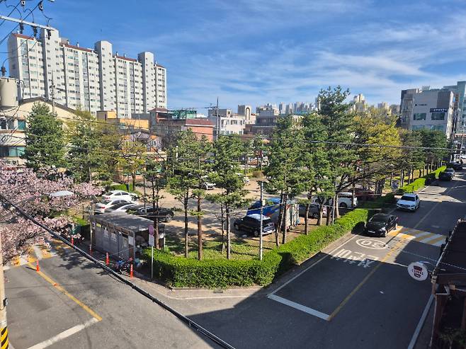 먹거리단지 주차장 조성 부지 현장. 속초시 제공