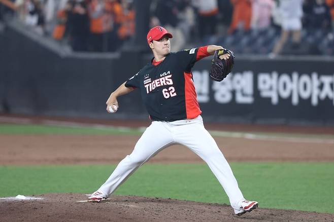 ▲ 시즌 초반 고전하고 있는 정해영은 올 시즌 평균자책점이 16.88까지 치솟는 등 정상적인 경기력을 보여주지 못하고 있다 ⓒKIA타이거즈