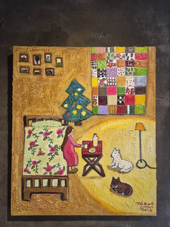 ▲ 김현기 作 '배추전과 크리스마스'. /정회진 기자 hijung@incheonilbo.com