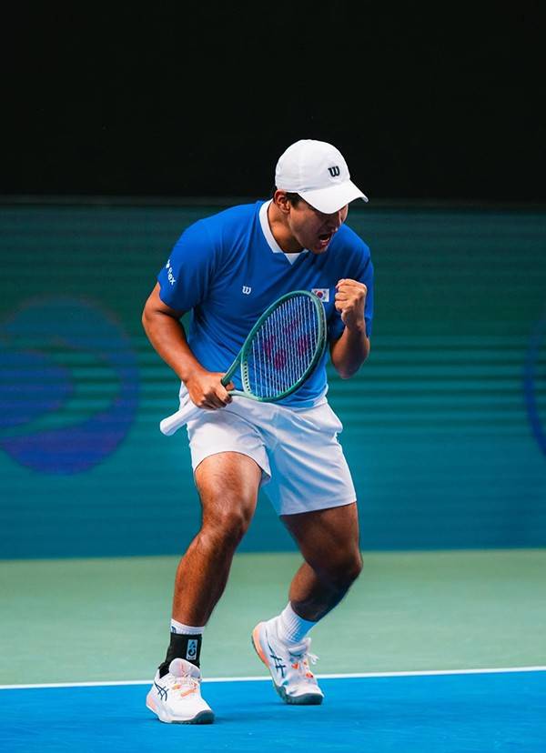 2026 광주오픈국제남자챌린저대회 단식과 복식에 출전하는 박의성. <광주테니스협회 제공>