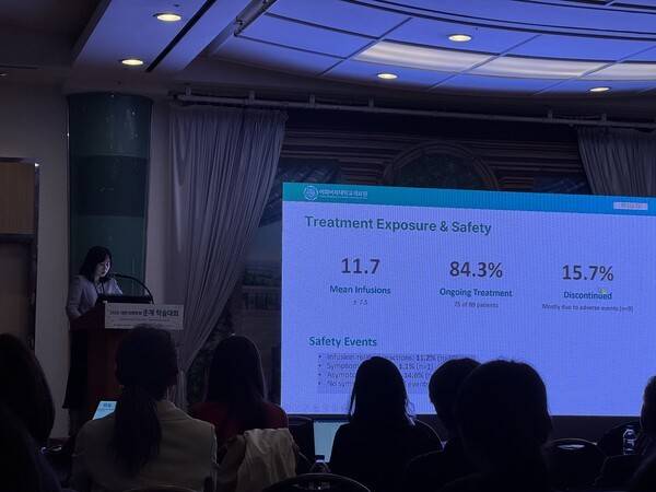 레카네맙 치료 6개월 후 아밀로이드 PET 변화와 임상적 해석에 대해 발표하는 김건하 이화의대 신경과 교수 / 디멘시아뉴스