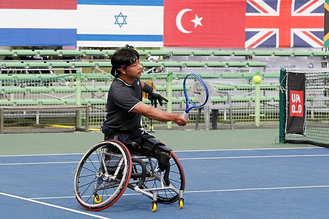 2026 서울코리아오픈 국제휠체어테니스대회 남자단식 1회전에 출전한 임호원