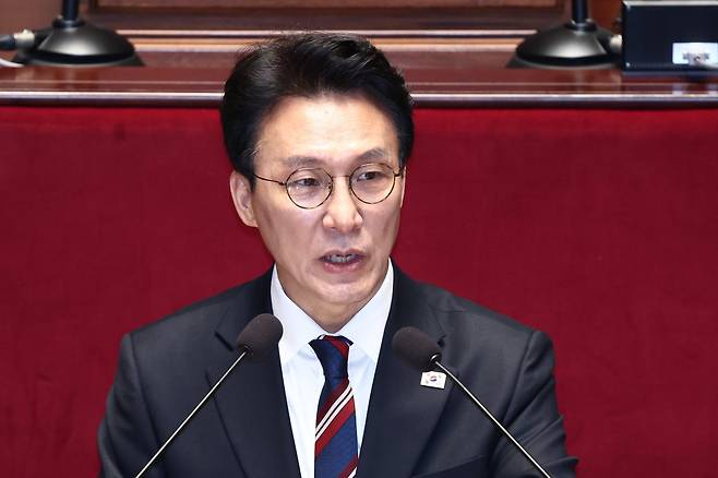 김민석 국무총리가 7일 서울 여의도 국회에서 열린 예산결산특별위원회 전체회의에서 발언하고 있다. 2026.04.07. 서울=뉴시스