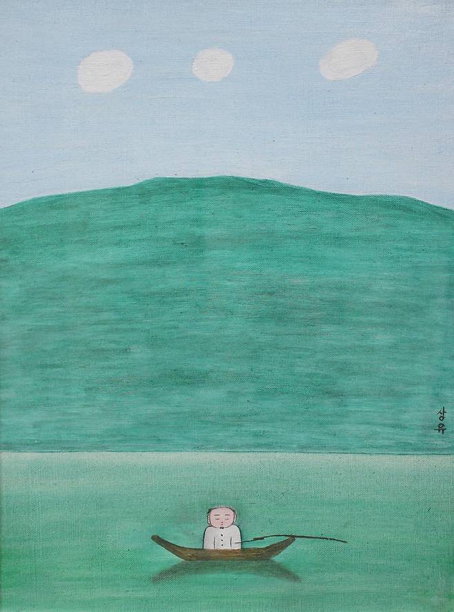 김상유 작가의 1990년대 유화 작품 ‘강’. 서울미술관 제공