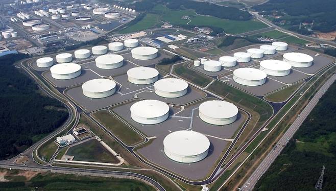 한국석유공사 서산 비축기지 전경. 한국석유공사 제공