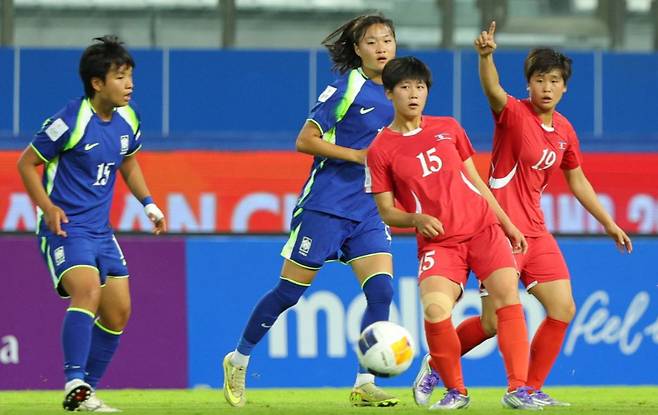 지난 8일 태국에서 열린 2026 아시아축구연맹(AFC) U20 여자 아시안컵 조별리그 한국과 북한의 경기 모습. /사진=AFC 제공