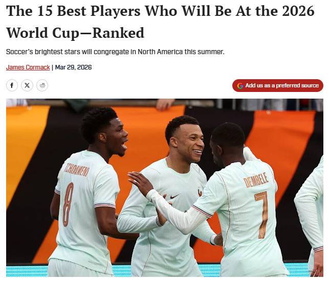 '손흥민·이강인 제외' 북중미 월드컵 달굴 '15인 슈퍼스타' 공개... TOP 3가 '음바페·뎀벨레, 그리고 18세 천재'